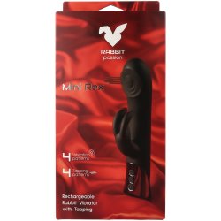RABBIT PASSION Mini Rex Rabbit Vibrator mit Vibration & Klopffunktion Schwarz