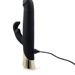RABBIT PASSION Rabbit Vibrator mit Vibration & Rotation Schwarz
