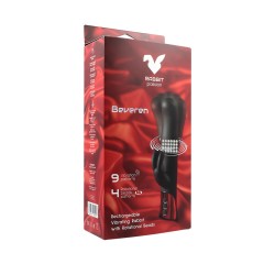 RABBIT PASSION Beveren Rabbit Vibrator mit Rotationsperlen & Vibration Schwarz