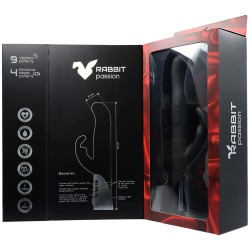 RABBIT PASSION Beveren Rabbit Vibrator mit Rotationsperlen & Vibration Schwarz