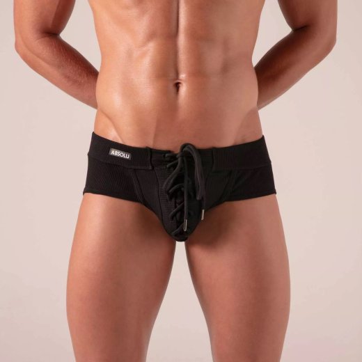 ABSOLU MALE Laced Brief Schwarz