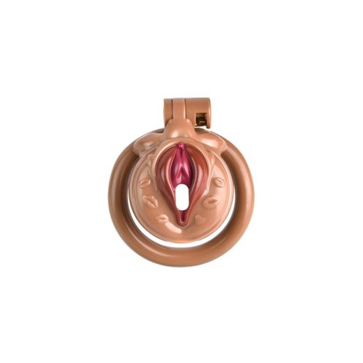 COCKLOCK Sissy Clit Keuschheitsgürtel 2.5 x 3.8 cm Kastanienbraun