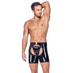 BLACK LEVEL Chaps aus Lack Schwarz