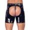 BLACK LEVEL Chaps aus Lack Schwarz