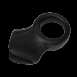RIMBA Penisring mit Hodenmanschette aus Silikon Schwarz