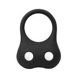 RIMBA Hodenstrecker mit Gewicht 70 g aus Silikon Schwarz