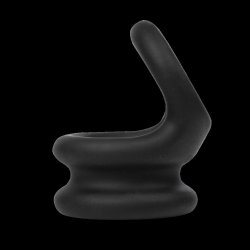 RIMBA Penisring mit Hodenstrecker Ø 25 & 30 mm aus Silikon Schwarz