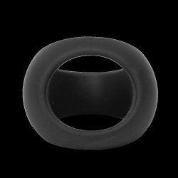 RIMBA Penis- & Hodenmanschette aus Silikon Schwarz