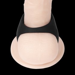 RIMBA Penis- & Hodenmanschette aus Silikon Schwarz