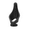 RIMBA Penisring mit Perineumstimulator aus Silikon Schwarz
