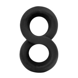 RIMBA 8-Ring für Penis & Hoden aus Silikon Schwarz