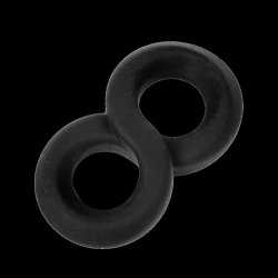 RIMBA 8-Ring für Penis & Hoden aus Silikon Schwarz