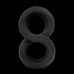 RIMBA 8-Ring für Penis & Hoden aus Silikon Schwarz