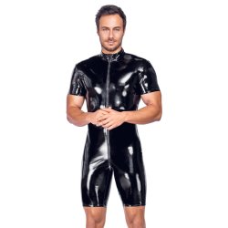 BLACK LEVEL Overall mit Reissverschluss aus Lack Schwarz