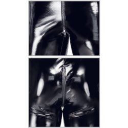 BLACK LEVEL Overall mit Reissverschluss aus Lack Schwarz