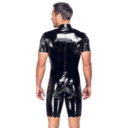 BLACK LEVEL Overall mit Reissverschluss aus Lack Schwarz