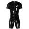 BLACK LEVEL Overall mit Reissverschluss aus Lack Schwarz