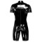 BLACK LEVEL Overall mit Reissverschluss aus Lack Schwarz