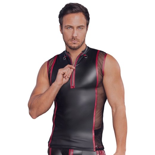 NEK Shirt im Mattlook Schwarz/Rot