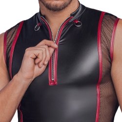 NEK Shirt im Mattlook Schwarz/Rot