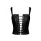 NOIR HANDMADE Dominae Frontbind PVC Corset Top Schwarz