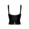 NOIR HANDMADE Dominae Frontbind PVC Corset Top Schwarz