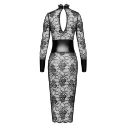 NOIR HANDMADE Noirelle Lace Corset Midi Dress Schwarz