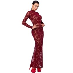 NOIR HANDMADE Kink Royal Gown/Long Dress Bordeaux