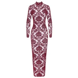 NOIR HANDMADE Kink Royal Gown/Long Dress Bordeaux