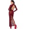NOIR HANDMADE Kink Royal Gown/Long Dress Bordeaux