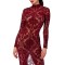 NOIR HANDMADE Kink Royal Gown/Long Dress Bordeaux