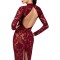 NOIR HANDMADE Kink Royal Gown/Long Dress Bordeaux