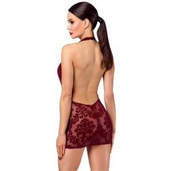 NOIR HANDMADE Kink Royal Cascade Mini Dress Bordeaux
