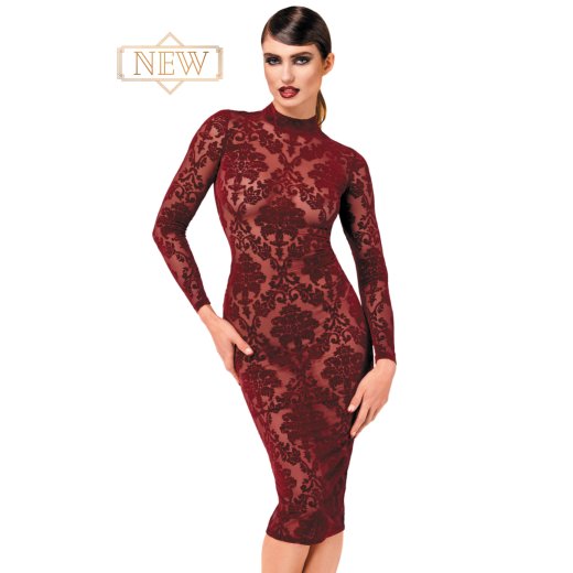 NOIR HANDMADE Kink Royal Midi Dress Bordeaux