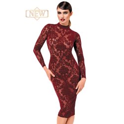 NOIR HANDMADE Kink Royal Midi Dress Bordeaux