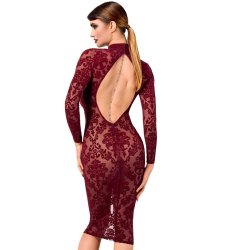 NOIR HANDMADE Kink Royal Midi Dress Bordeaux