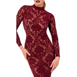 NOIR HANDMADE Kink Royal Midi Dress Bordeaux