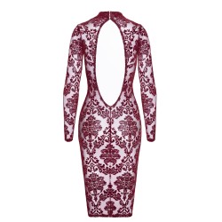 NOIR HANDMADE Kink Royal Midi Dress Bordeaux