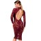 NOIR HANDMADE Kink Royal Midi Dress Bordeaux