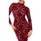 NOIR HANDMADE Kink Royal Midi Dress Bordeaux