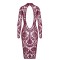 NOIR HANDMADE Kink Royal Midi Dress Bordeaux