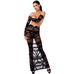 NOIR HANDMADE Bondesque Long Skirt Schwarz