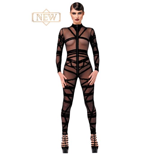 NOIR HANDMADE Bondesque Catsuit Schwarz