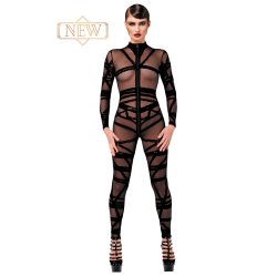 NOIR HANDMADE Bondesque Catsuit Schwarz