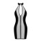 NOIR HANDMADE Luxuria Crystal Sheer Mini Dress Schwarz