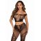 LEG AVENUE Off-Shoulder Crop Top & Leggings Set One Size Schwarz