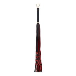EASY TOYS Kunstleder-Flogger 64 cm Schwarz/Rot