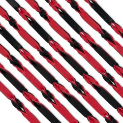 EASY TOYS Kunstleder-Flogger 64 cm Schwarz/Rot