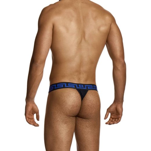 MODUS VIVENDI Linen Thong Schwarz/Blau