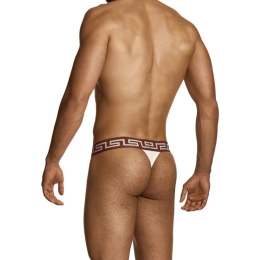 MODUS VIVENDI Linen Thong Beige/Bordeaux
